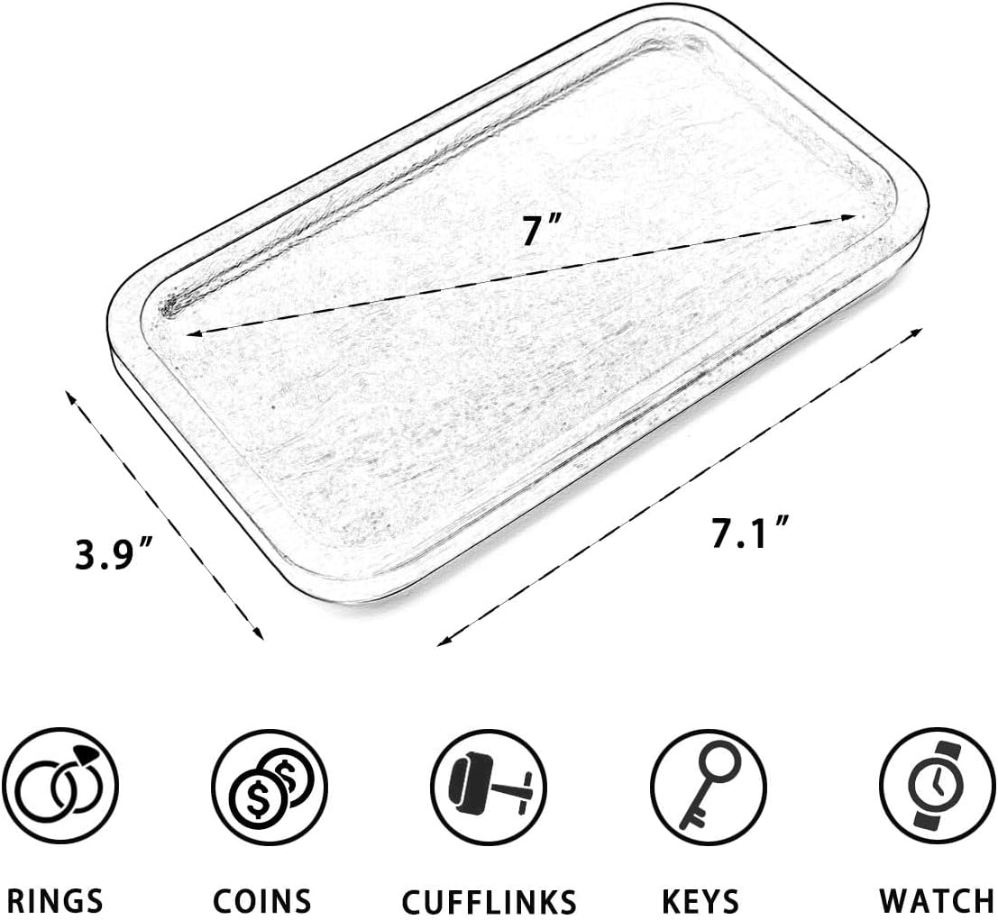 Oak Solid Wood Square Jewelry Display Tray for Elegant Presentation of Your Finest Pieces, Perfect for Personal Use Men Gift - Image 2