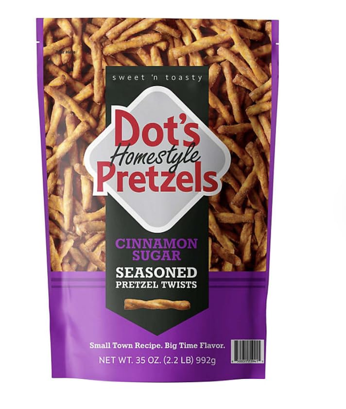Dot's Cinnamon Sugar Pretzel Twists - Coated with Delicious Cinnamon Flavor - 2.2 lb bag