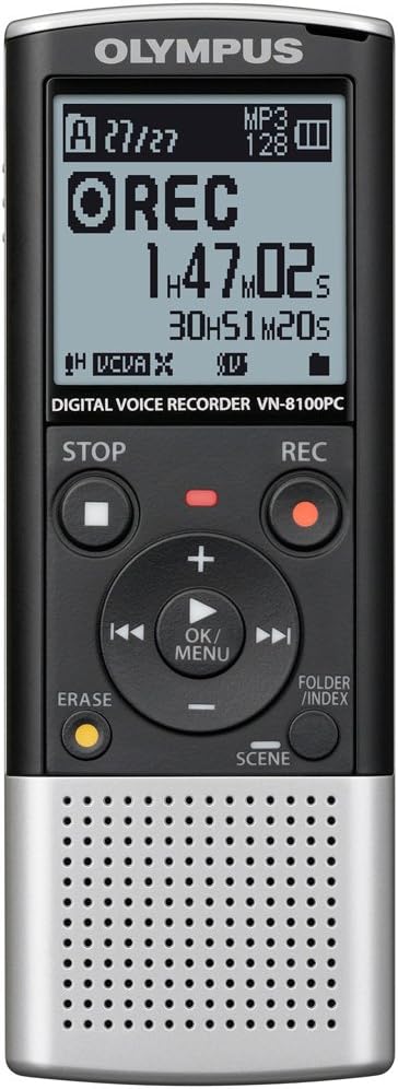 Olympus VN-8100PC Digital Voice Recorder 142600 (Silver and Black)