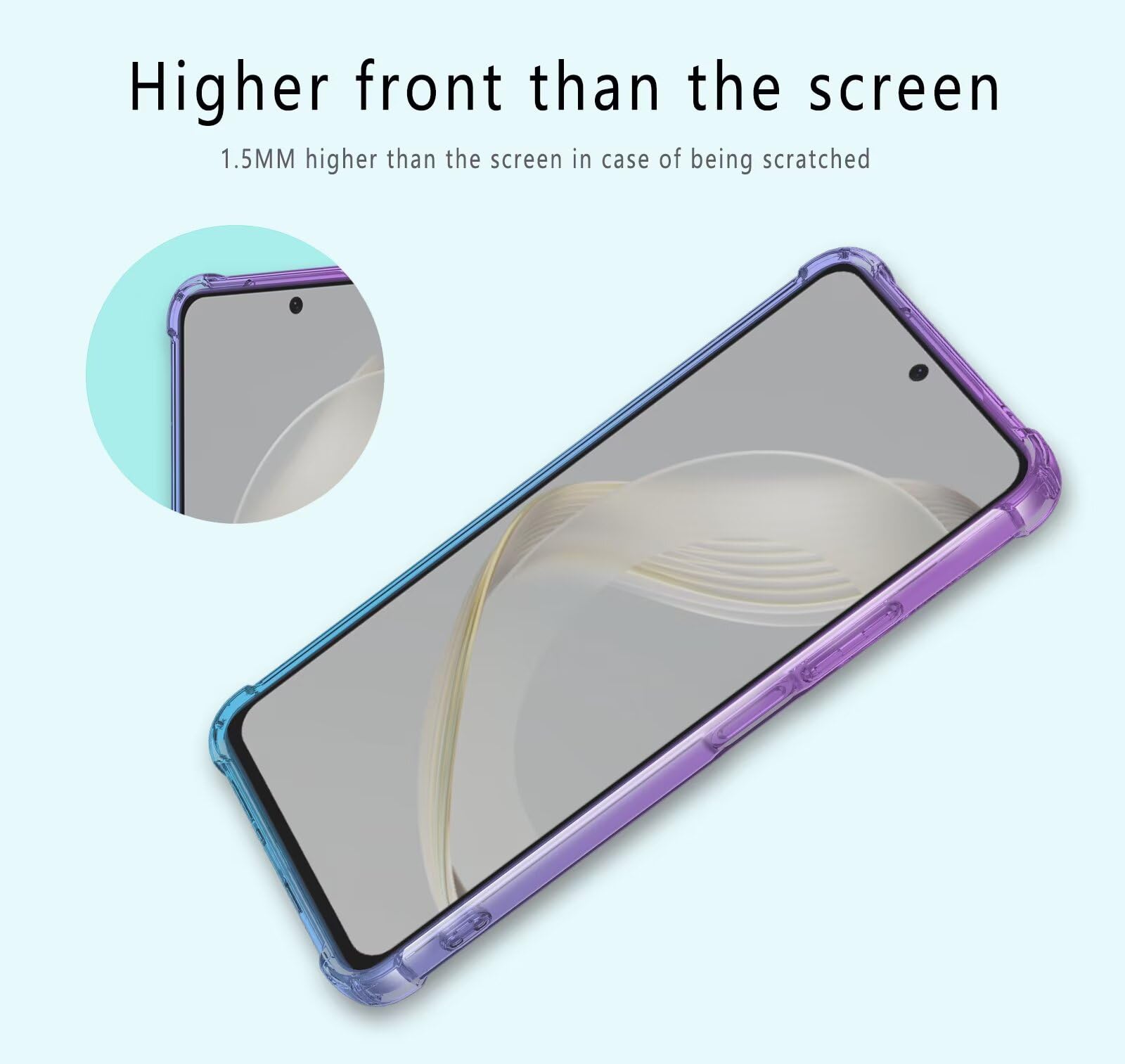 EASSGU Custodia per HUAWEI nova 12S (6.7 Inches), Cover Silicone TPU
