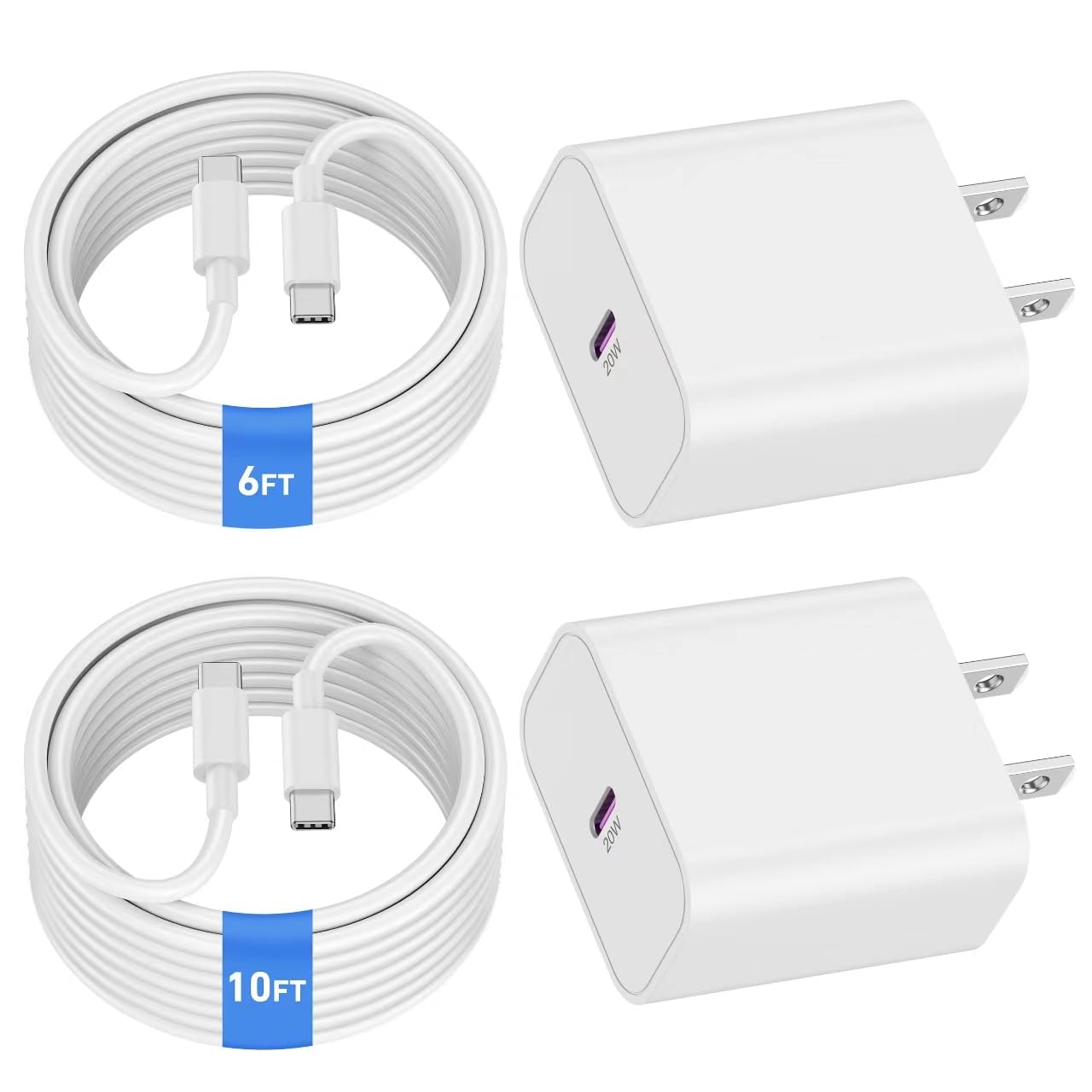 for Charger Pro Fast Charger 2-Pack 20W USB C Charger for 15 15 Pro Pro 12 9 11