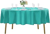Vista 371 de Rectangle Tablecloth 90x132 inch Washable Polyester Fabric Table Cloth for Wedding Party Dining Banquet Decoration（90x132, Turquoise）