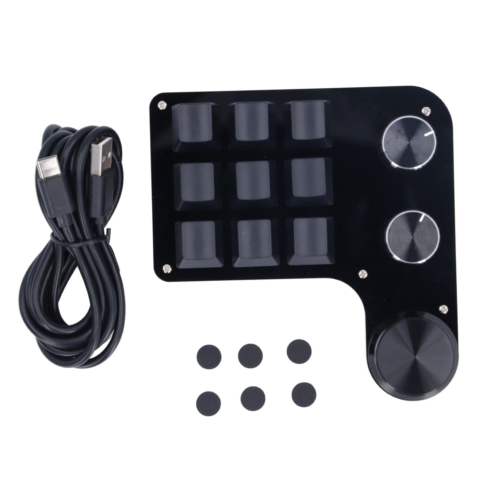 Fdit Programowalne Mini Mechaniczna Klawiatura USB 9 Klucz RGB LED Red Switch Gaming Klawiatura dla Miłośników Muzyki