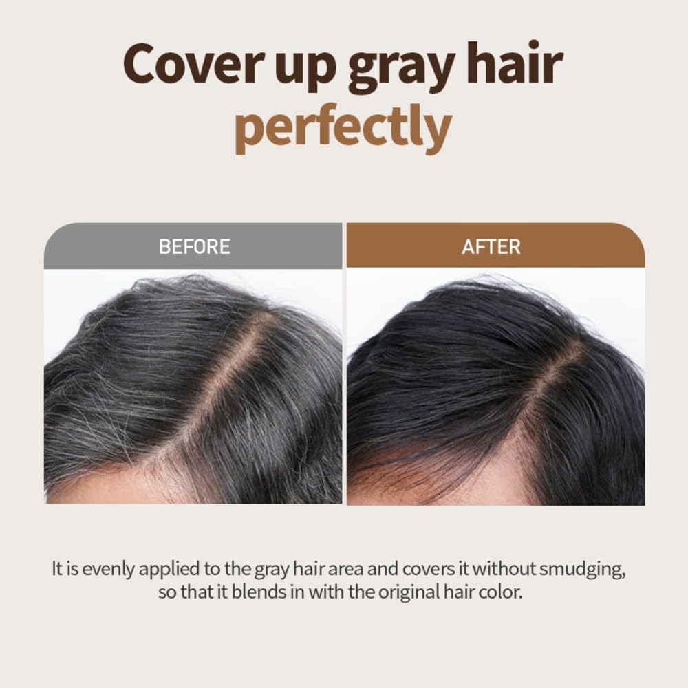 MQNY(MACQUEEN NEWYORK) Fake Up Hair Cover Stick - Root Touch Up & Hairline Shadow Powder, Waterproof Hair Color Stick for Thinning Hair and Bald Spots, Quick Conceal for Women & Men, Natural Black, 9g