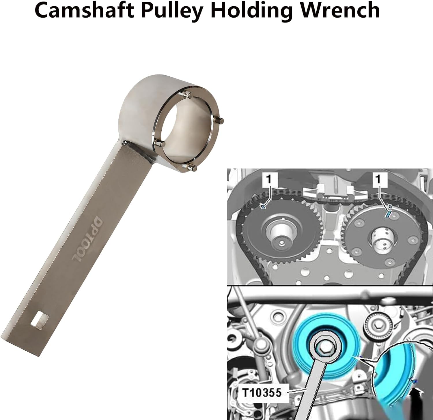 DPTOOL 2006-2018 EA888 1.8 2.0 TSi TFSi Herramienta de sincronización del Motor del cigüeñal del árbol de levas Reemplazo para Volkswagen Compatible con Audi VW T10352 T10355