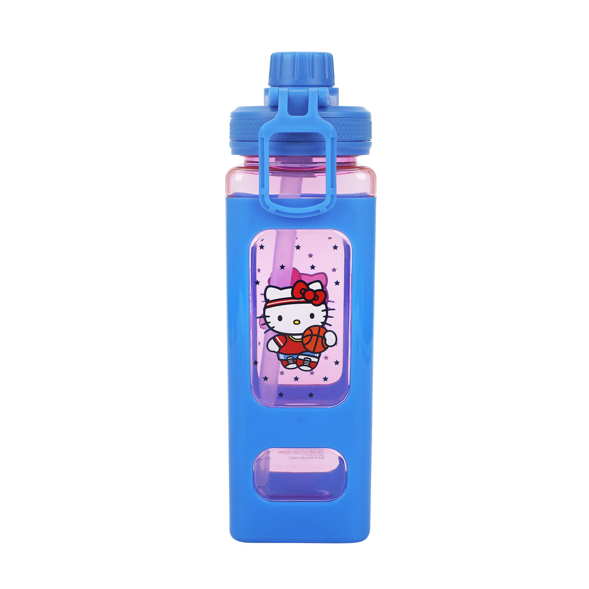 Bouteille d'eau Hello Kitty bleue 680 ml gourde plastique sport basketball