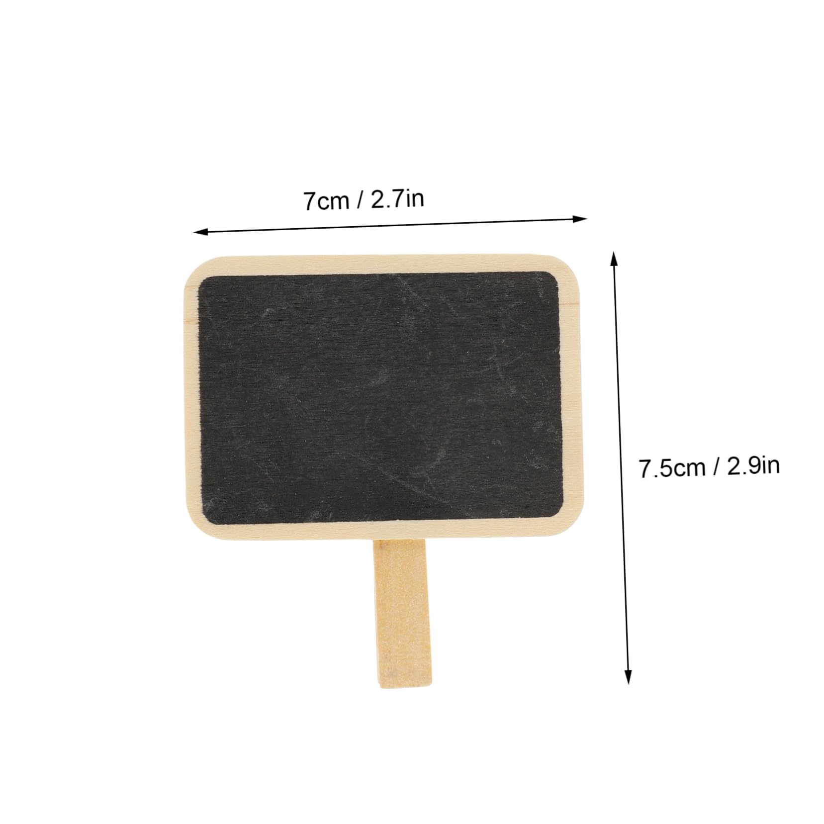 ERINGOGO 10pcs Wooden Blackboard Clips Decorative Chalkboard Labels for Parties Events Home Versatile Message Boards with Clamps for Organization