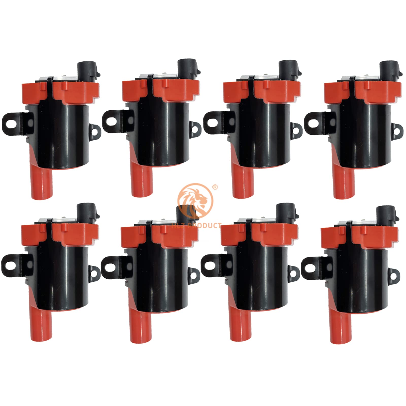 HLZ PRODUCT Set of 8 HIGH ENERGY Round Ignition Coil Compatible with Chevy GMC Silverado 1500 2500 Tahoe Suburban Express Sierra Savana Yukon XL