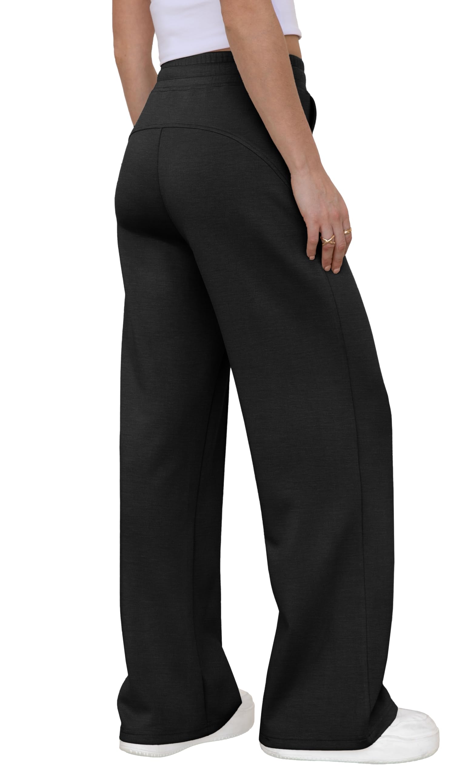 Condition photo showing New/Like New for grecerelle wide leg sweatpants for women athletic baggy lounge sweat pants | drawstring & high-waisted | lightweight & pockets | active workout pants | lounge & athleisure joggers | casual daily wear