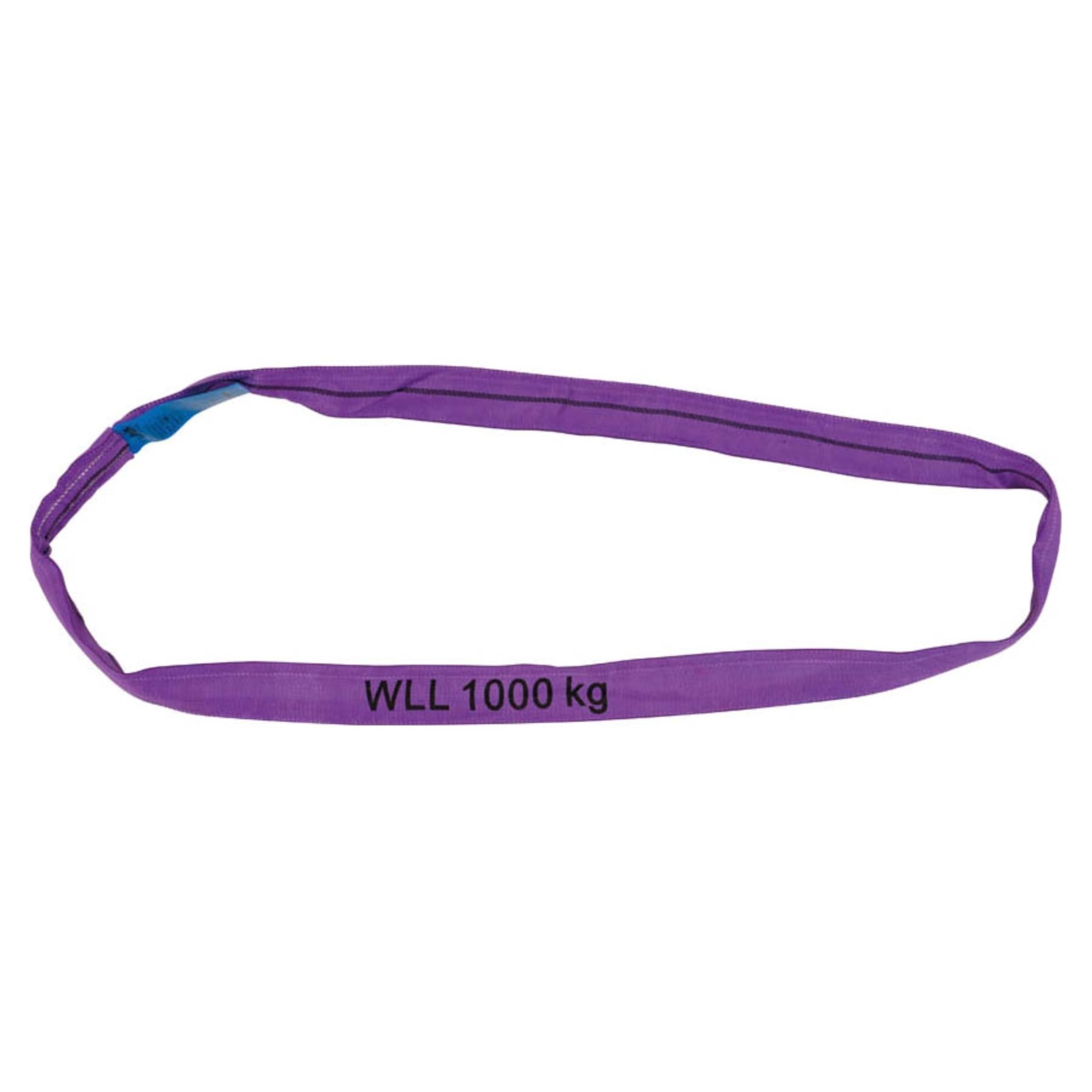 PETEX Round Sling WLL Maximum Load 1000 kg Length 2 m Circumference 4 m DIN EN 1492-2 Purple