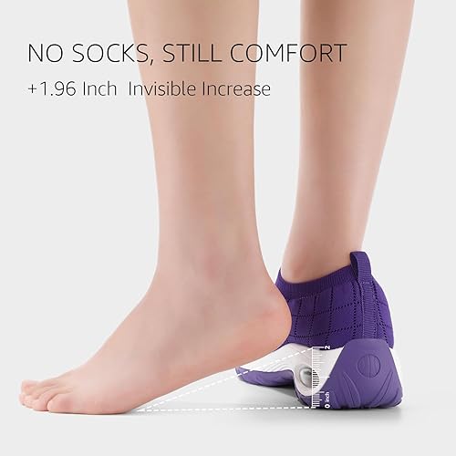 Miniatura 7 de STQ Zapatos de caminar para mujer con soporte de arco antideslizantes, zapatos de trabajo acolchados sin cordones