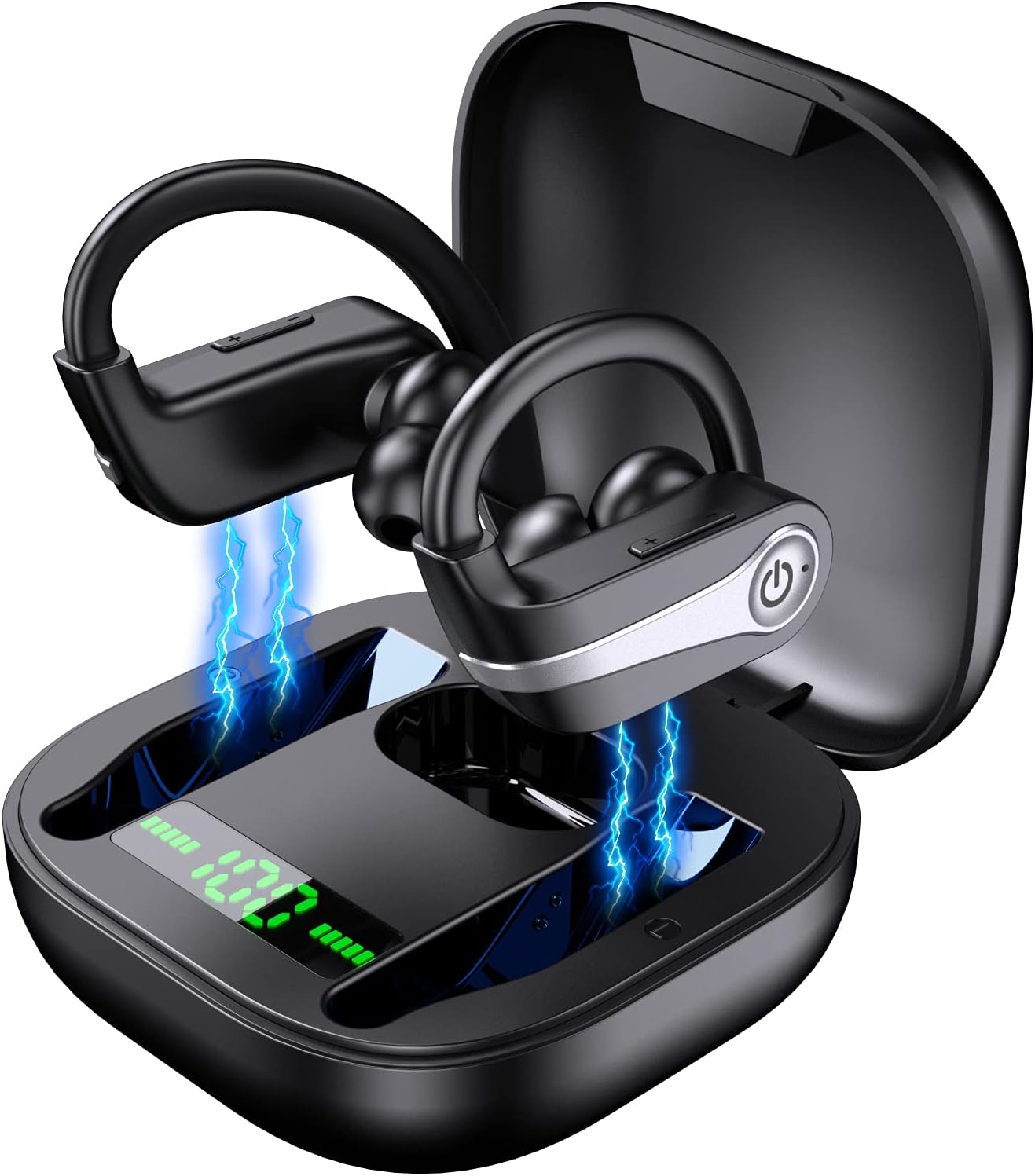 Wireless Earbuds, Bluetooth 5.1 Wireless Headphones Sports Bluetooth Earphones in Ear Noise Cancelling Earbuds with Mic Deep Bass Sport Earhooks IP7 Waterproof, 40H Playtime Headset for Running Sports