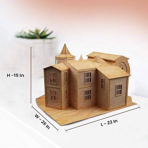Miniatura 9 de Bird's Wood Shack Munster House - Kit de modelo de casa 3D fácil de montar hecha de madera de abedul báltico