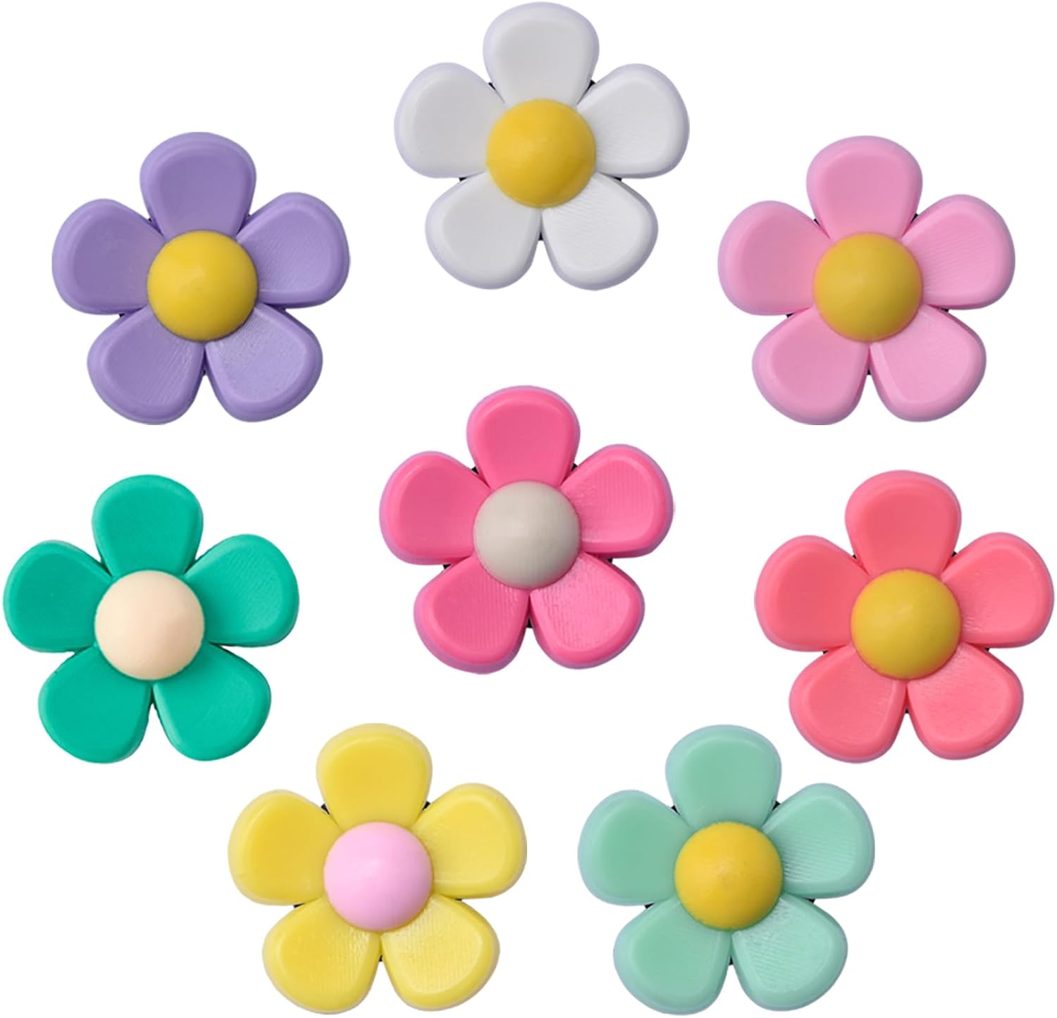 Resin Flower Shoe Charms — Daisy Smile Paw Clogs Decoration Gift