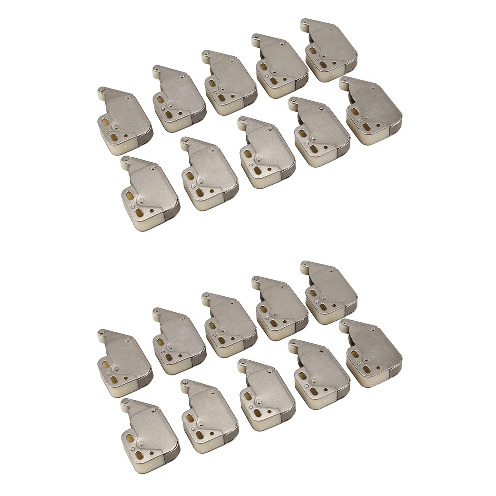 Jnchdghwa White& Silver Tone Press Open Door Catch Tip Touch Push For Cabinet Cupboard 20Pcs