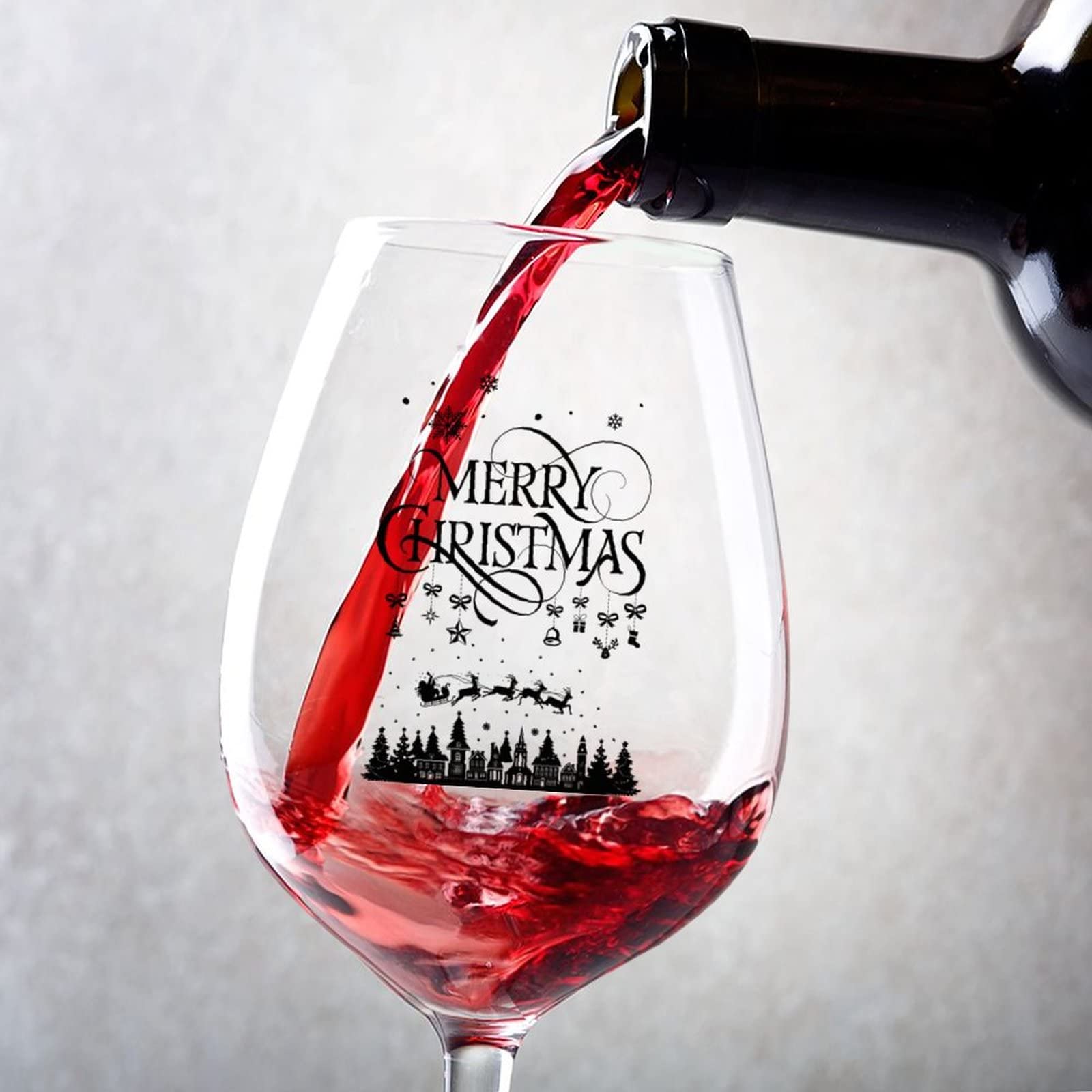 Verres à vin rouge de table festive pour réussir vos repas de Noël en famille
