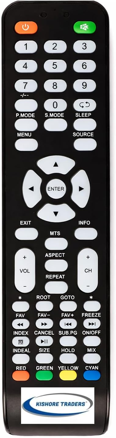 Compatible Remote Control for Mitashi/Genus/Target LCD/LED TV (Please Match Your Old Remote with Given Image, for Work It Must Be Exactly Same As Shown in Image)