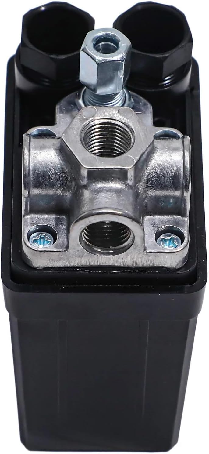 1pc Air Compressor Pressure Switch 120psi Manifold Regulator Safety Valve 4Port 1/4in For BSPT Pneumatic Air Compressor Switch Pa