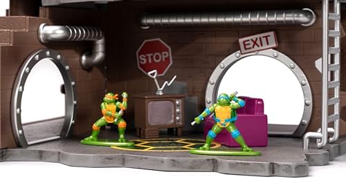Miniatura 6 de Teenage Mutant Ninja Turtles Turtle Lair Nano Scene con figuras coleccionables fundidas a presión de 1.65 pulgadas, juguetes para niños y adultos