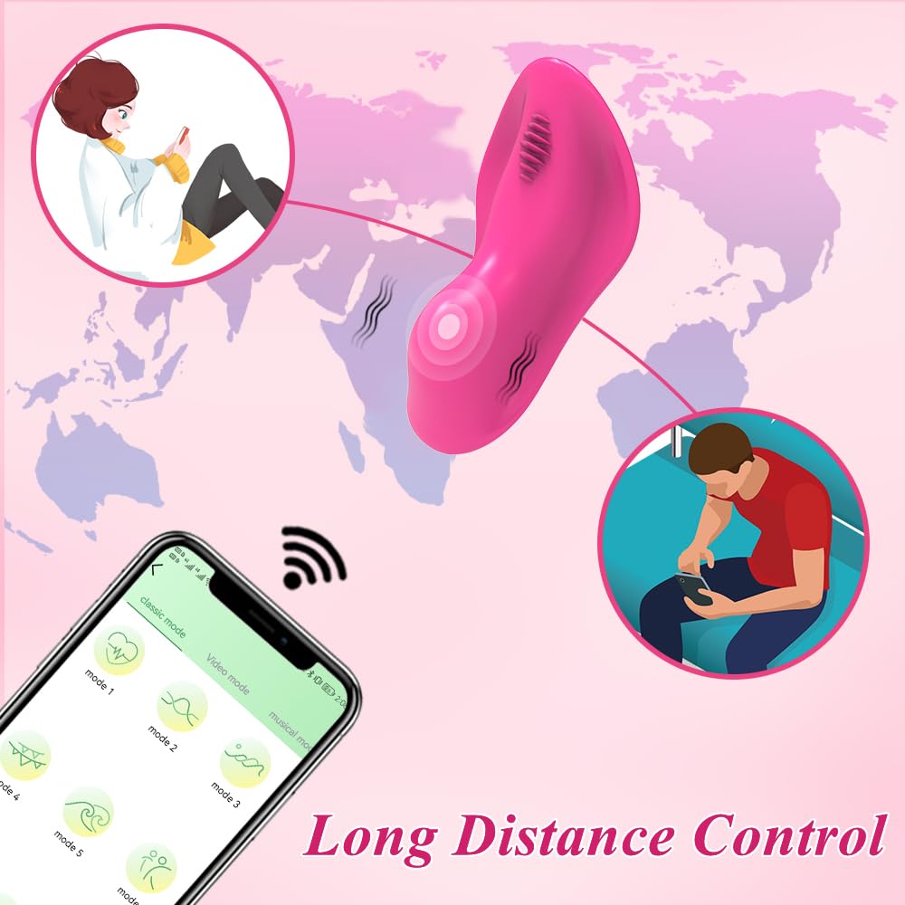 Vibrador Portátil con Aplicación, Vibrador de Control Remoto, Vibrador de Bala con 9 Modos, Estimulador de Clítoris Vibrador de Punto G, Juguetes Sexuales para Adultos Parejas Mujeres