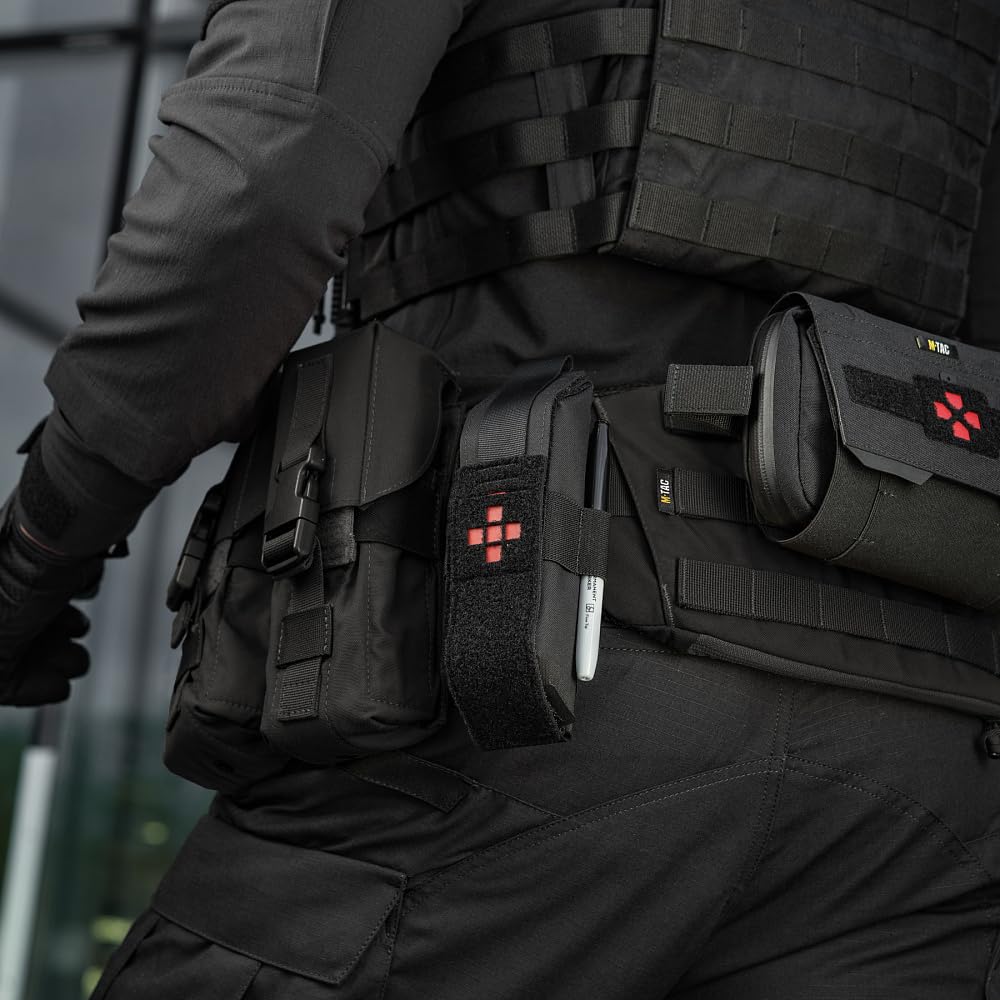 M-Tac Taktische Tourniquet-Tasche – geschlossene MOLLE-Pouch für Erste-Hilfe, Cordura Squadron, Laser Cut, kompakt, langlebig, ideal für Militär, Outdoor, Airsoft & Rettungseinsätze, Black