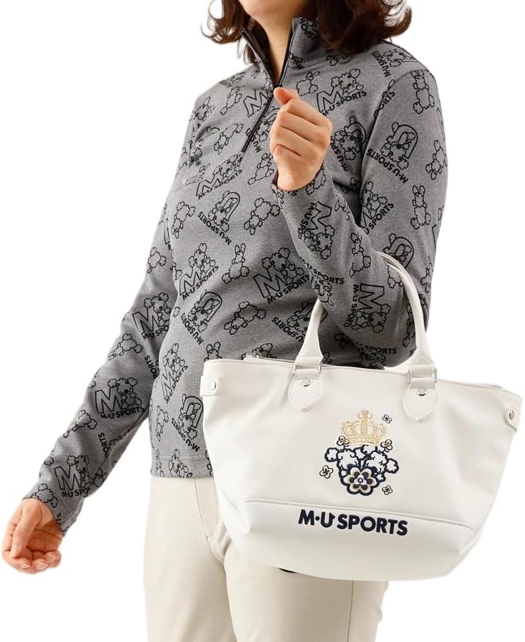 Amazon | [MU Sports] ゴルフ シャツ シュシュ柄ハーフジップ (JP