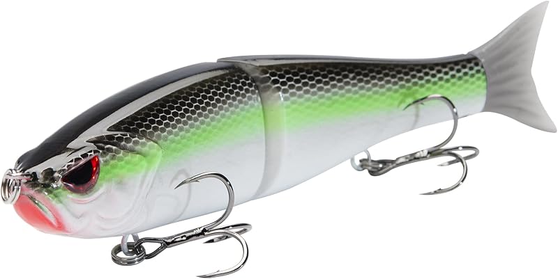 Bassdash SwimShad Glide Baits Swimbait articulado Bass Pike salmón trucha Muskie señuelo de pesca