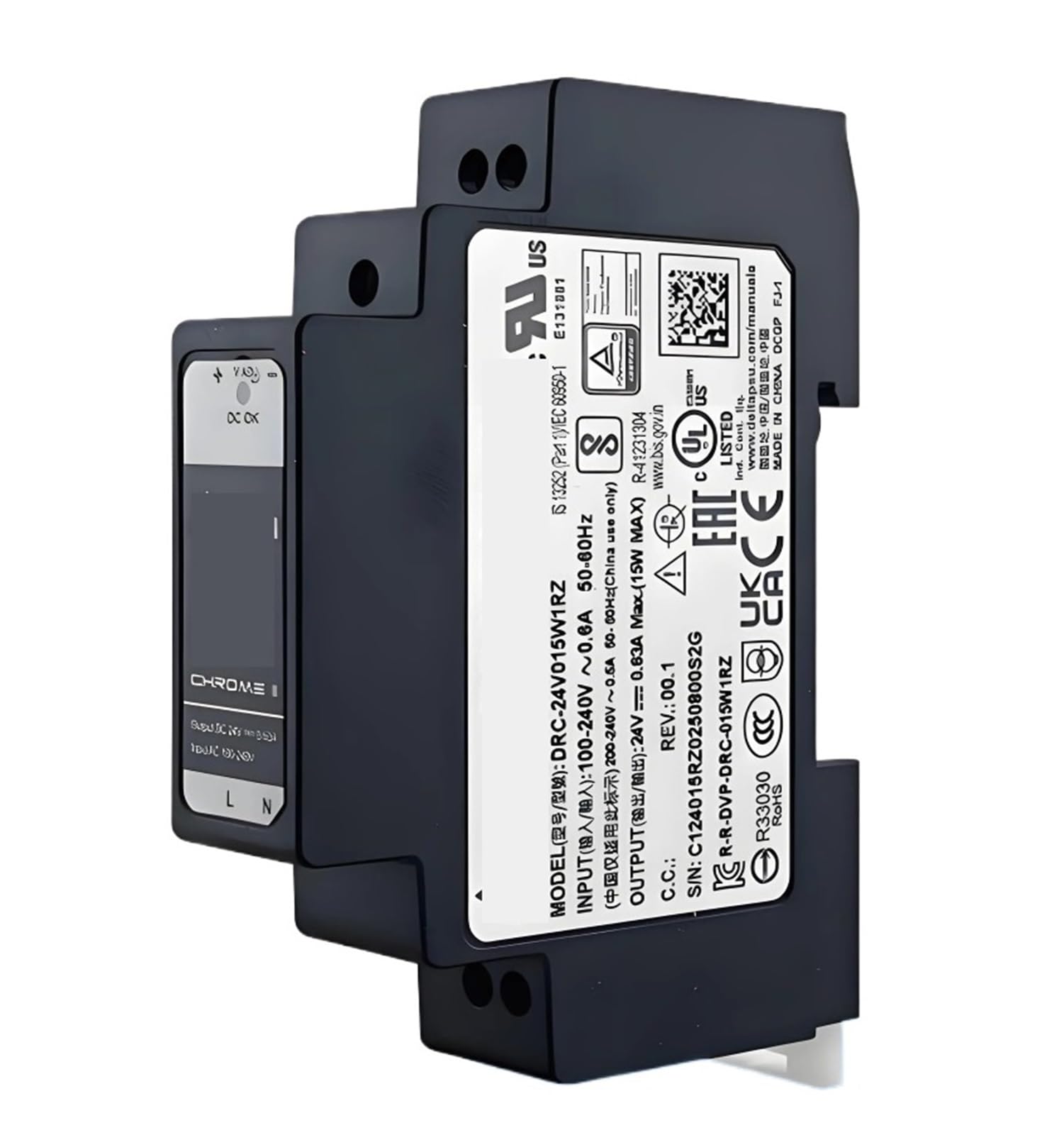 Alimentation à découpage 24V 15W transformateur DRC-24V015W1RZ pour automatisme