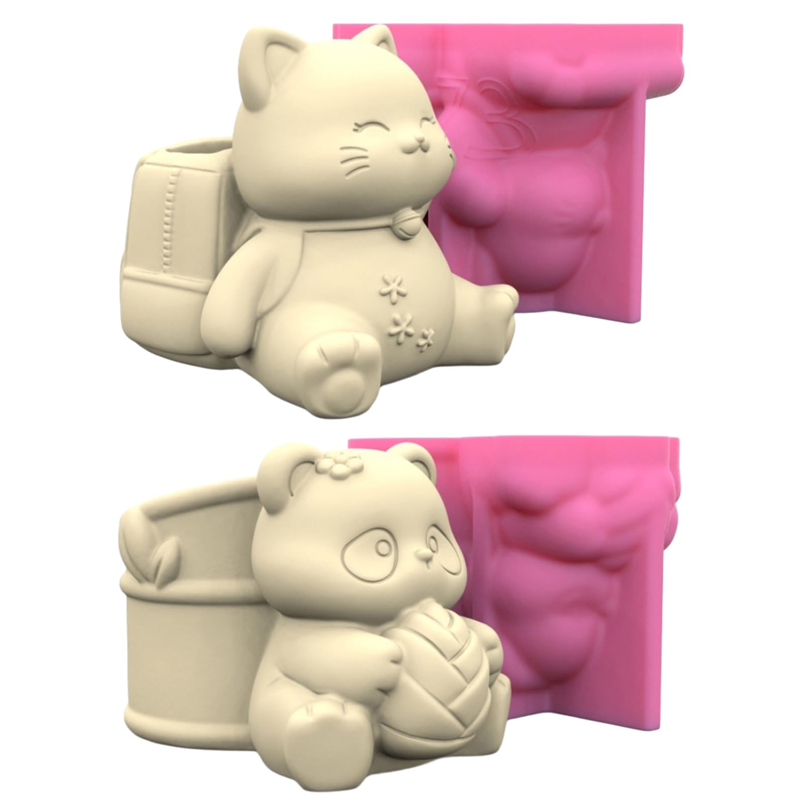 Moule 3D en résine de Silicone pour Animaux, Porte-Stylo, C573