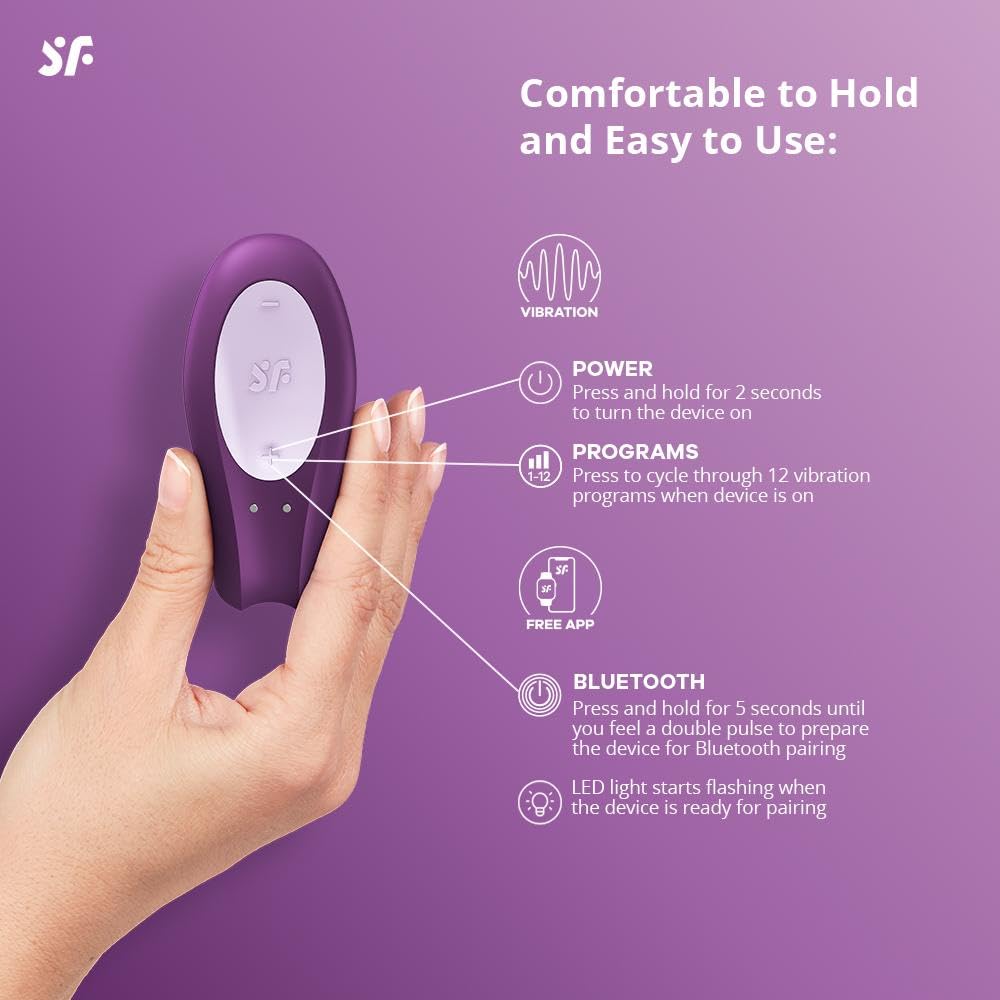 Amazon.com: Satisfyer Double Joy Connect App | Partner Vibrator | 2 Strong  Power Motors | Waterproof (IPX7) | Rechargeable Battery | Skin-Friendly  Silicone (Violet) : Health & Household