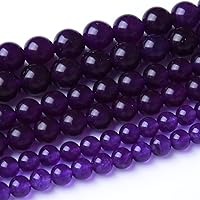 Vista 12 de Cuentas sueltas redondas de gemas naturales, cuentas de cristal de piedra energética para hacer joyas 15" (Cristales de cuarzo de fresa, jades, 6MM)