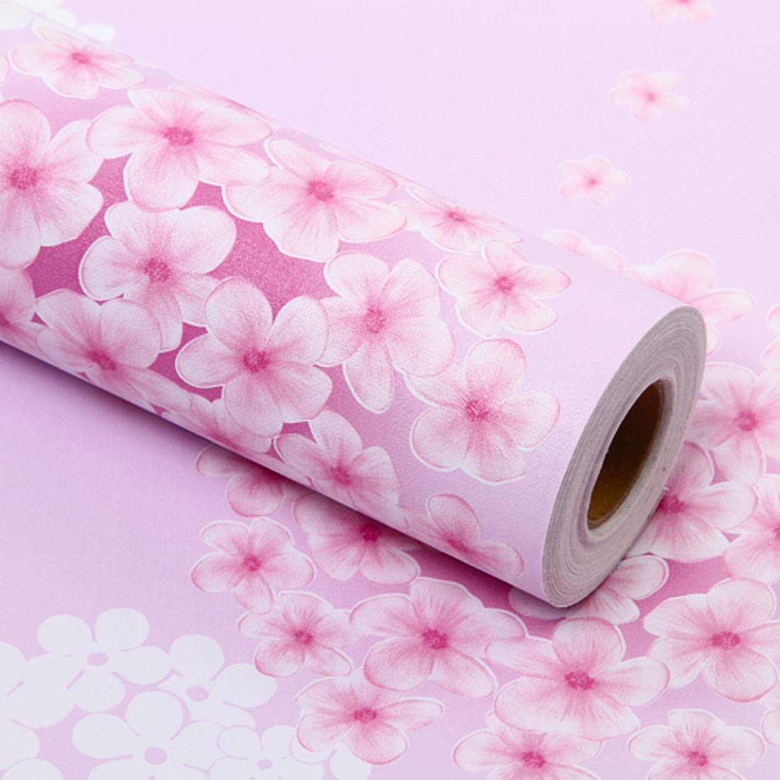 JB Collection Pink Dot Flower SELF Adhesive Wallpaper for Living Room Bedroom Office Hall Corridor Peel and Stick Vinyl Wallpaper 200 * 45Cm-9Sqft