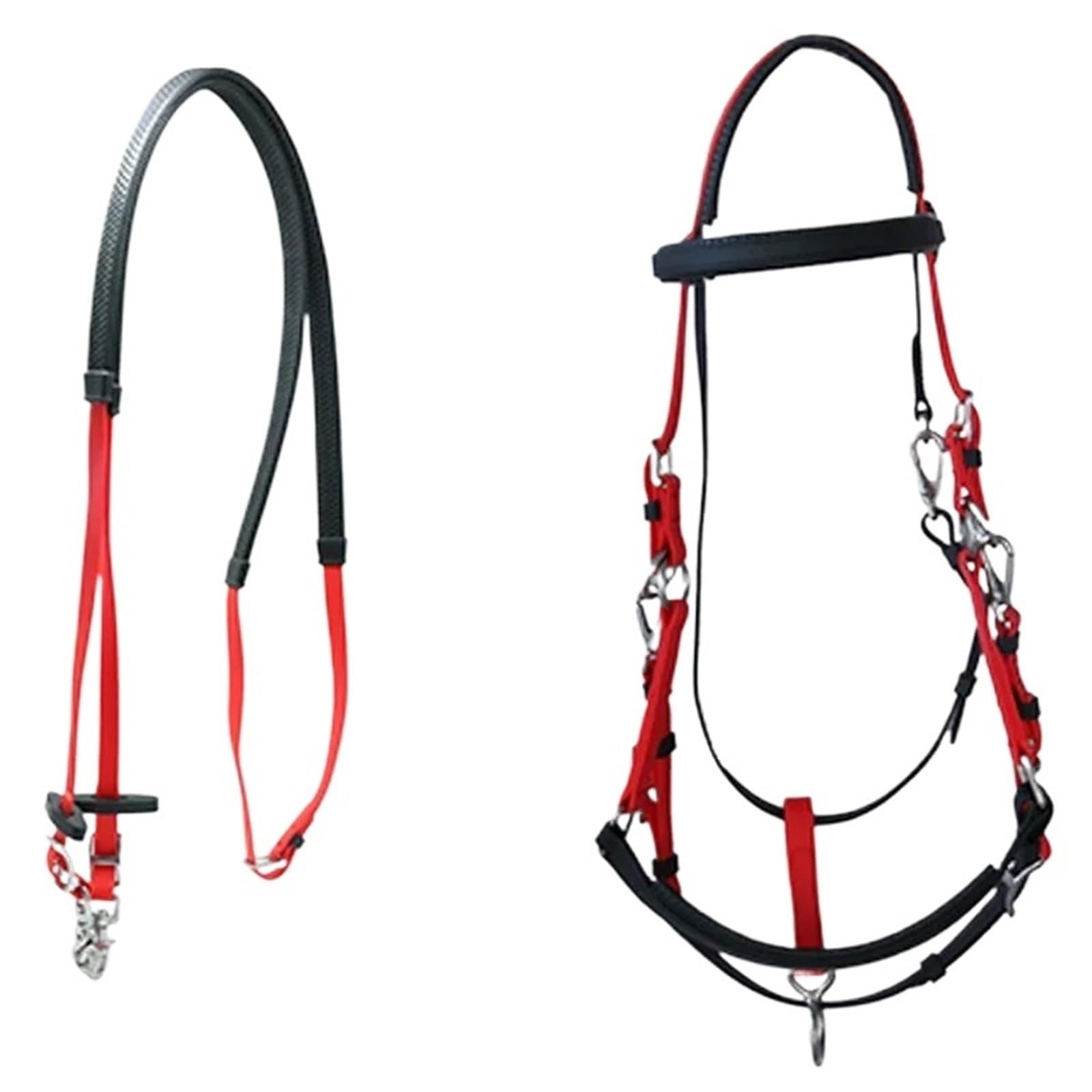 Riendas de brida caballo verde, silla montar sintética, Material nailon y PVC, cabestros, resistencia for sendero