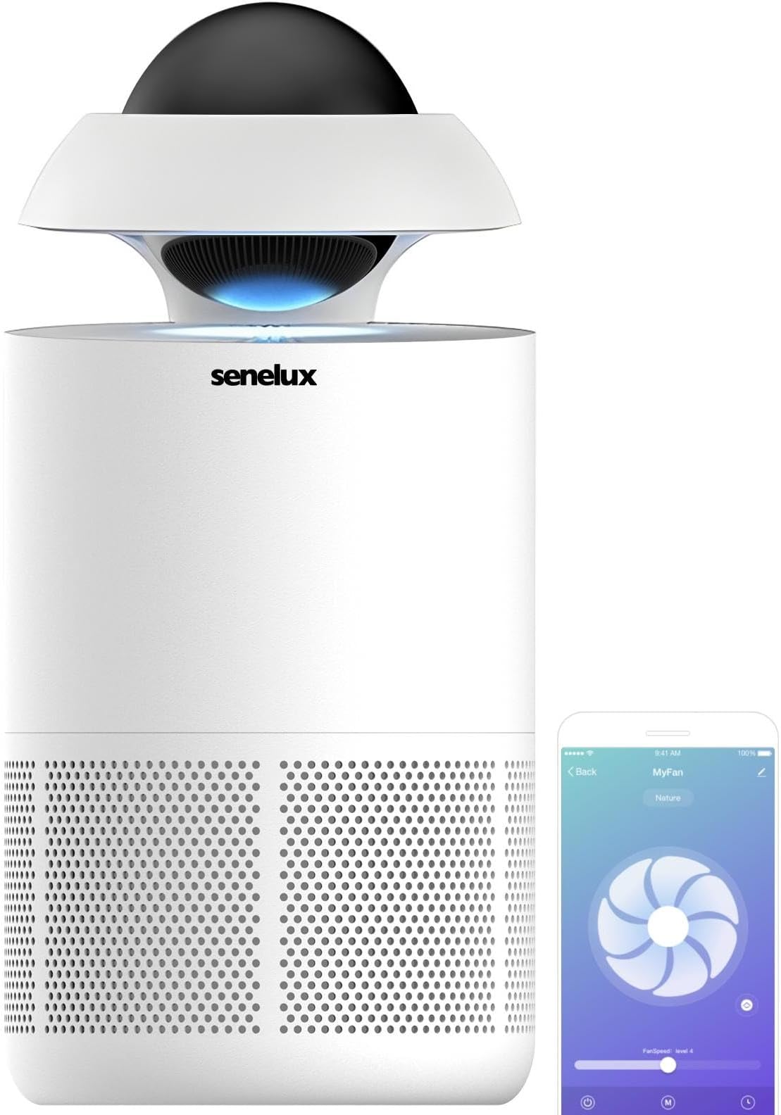 Air Purifier for Home Bedroom, H13 HEPA & Carbon Filters, CADR 100 m³/h, Removes 99.97% Pollen Allergies Dust Odours Smoke, Air Cleaner with Timer, Quiet 20dB Sleep Mode
