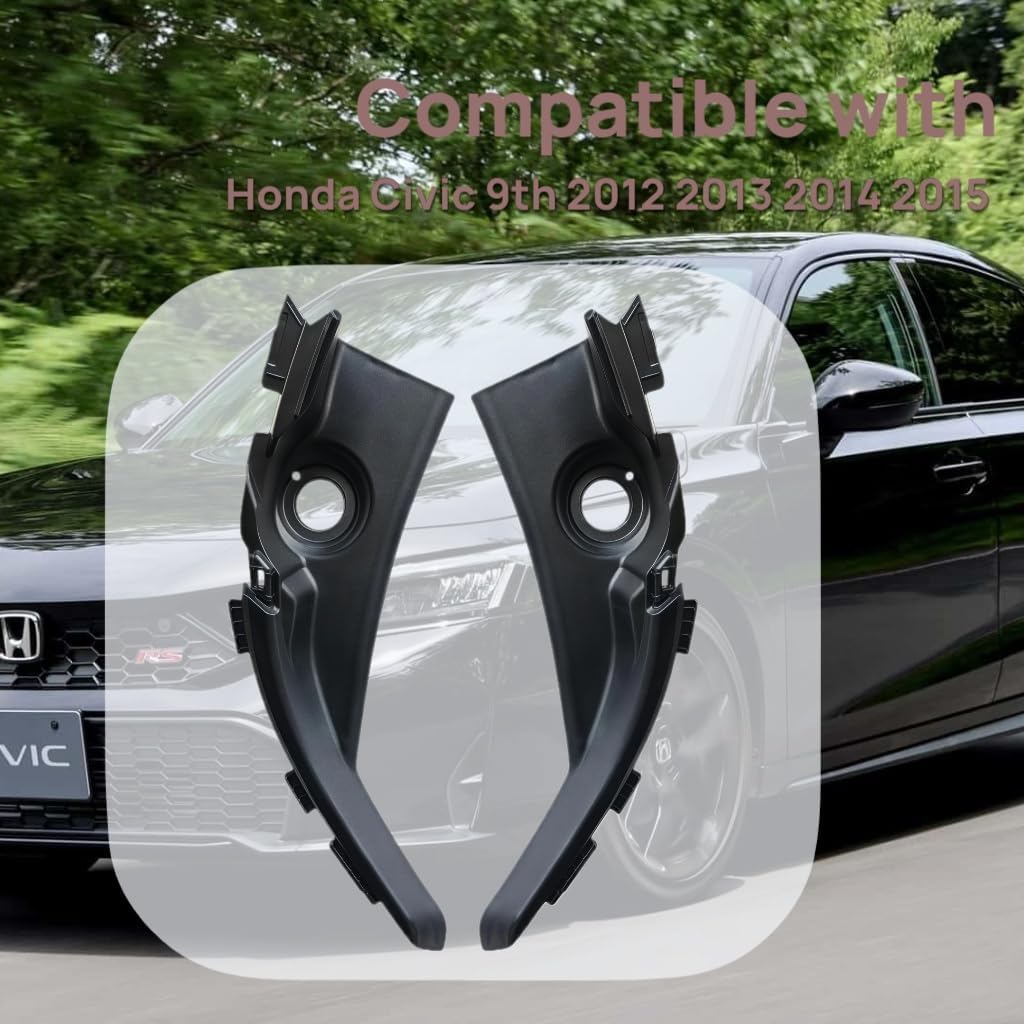 Front Windshield Wiper Cowl Corner Trim Panel Left & Right Side Compatible with 2012–2015 Honda Civic 9th Replaces 74220-TR0-A00 74210-TR0-A00 Windshield Wiper Motor Side Cover