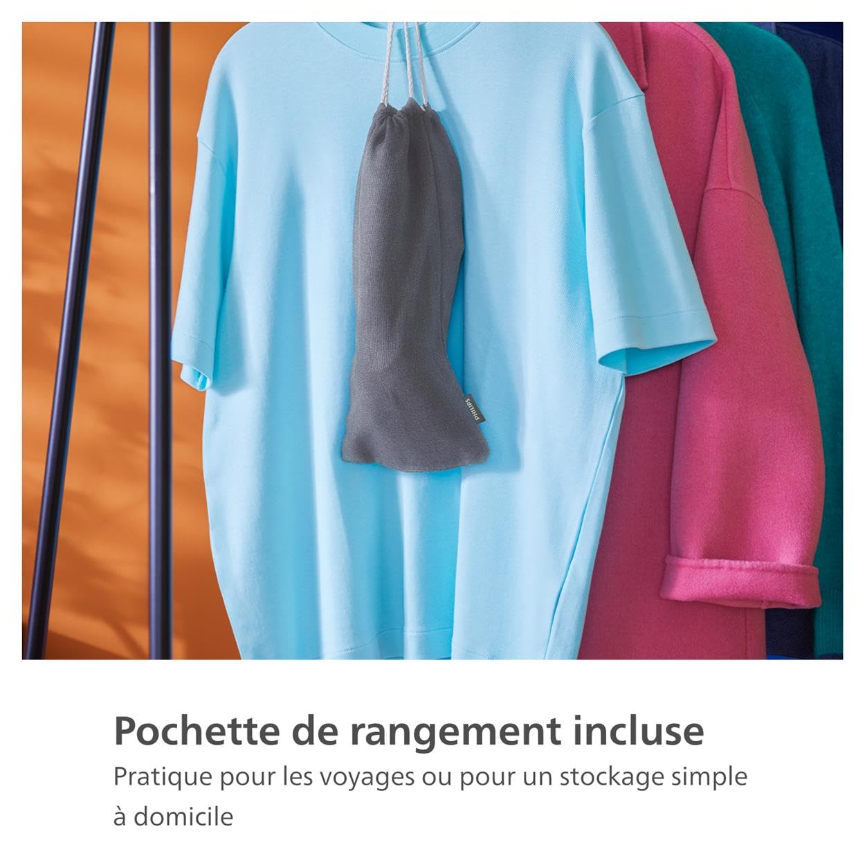 Philips Défroisseur à Main Série 7000 - Steamer 1500W, Vapeur 28g/min, Technologie OptimalTemp, Semelle Métal, Réservoir 100 ml, prêt en 30 sec, Pochette & gant, Léger 865g, Deep Azur (STH7020/20)