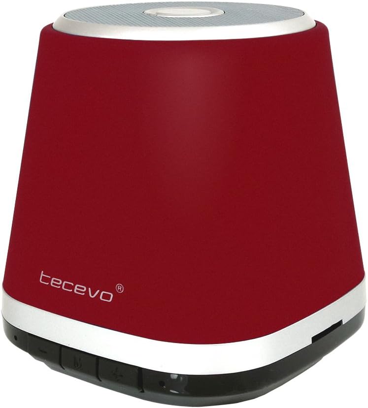 TECEVOยฎ T1 Wireless Bluetooth Speaker Ultra Portable And Rechargeable Stereo Sound With Microphone For Handsfree Call Built-in Micro SD Card MP3 Player (Red)