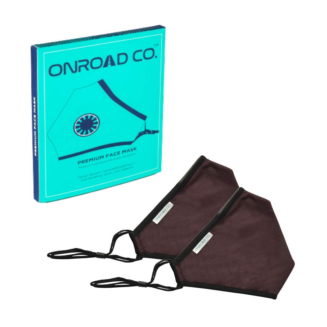 Onroad Co. Reusable and Washable 6 Layered Anti Pollution Mask (Large - Ideal for 60-90 kg body weight, Burgundy - Pack of 2) (B08DM94SVN) Amazon Price History, Amazon Price Tracker