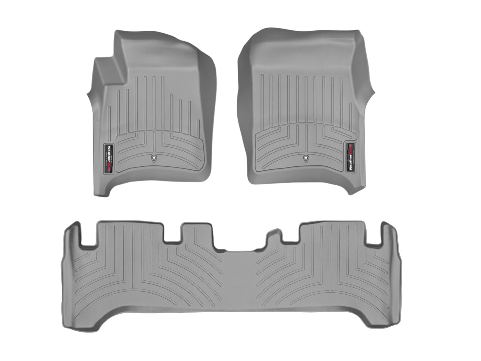 WeatherTech Custom Fit FloorLiners for Lexus LX, Land Cruiser, 1st & 2nd Row (46533-1-2), Grey