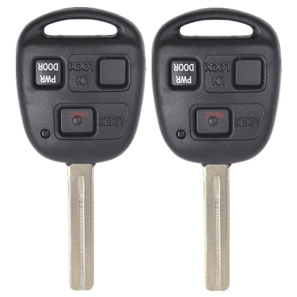 Beefunny Replacement Remote Car key Fob 3 Button for Lexus EX330 RX330 2004-2007 FCC ID: HYQ12BBT (2)