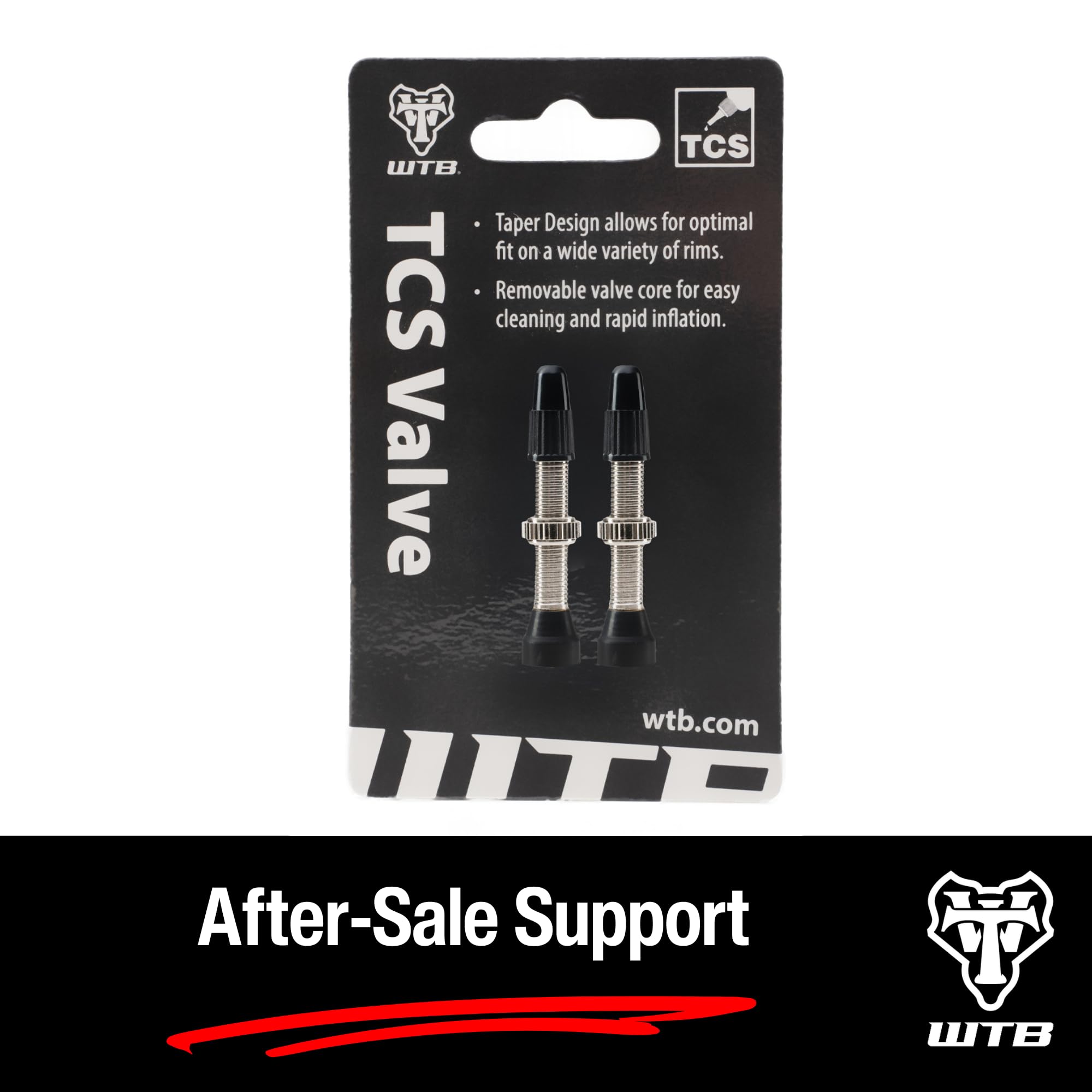 WTB Standard Presta Valves (34mm) For Tubeless Bike Tires, 2-Pack