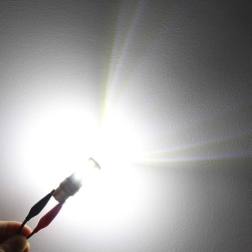 Vista 3 de Alla Lighting 2800lm T20 7440 7443 LED Bulbs, White Reverse/Signal/Brake Tail/DRL Lights 7444 7443LL 7441 W21W 6000K Xenon Xtreme Super Bright 12V