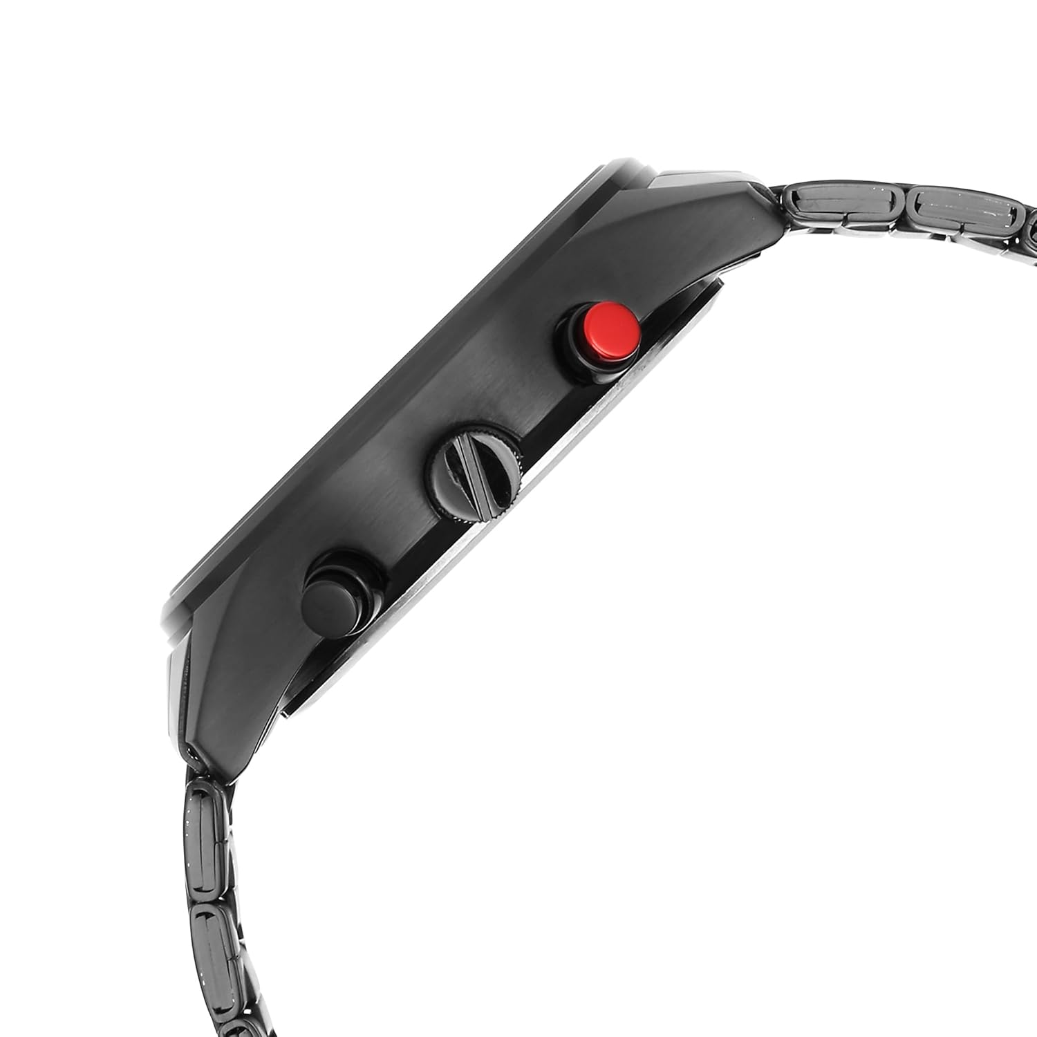 Side view of Fastrack Opulence Watch showing crown and pushers