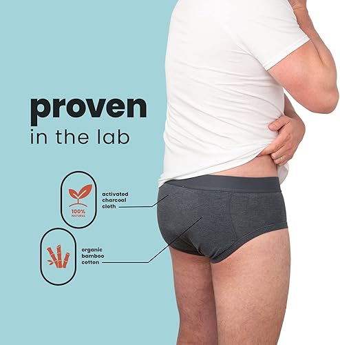 Miniatura 3 de Ropa interior para hombre con filtrado de pedos - Calzoncillos con forro de carbón activado - Neutraliza el olor a flatulencia