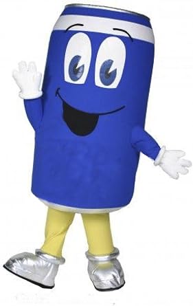 Cans Mascot Costume Adult Size for Men & Women with Built-in Fan Inside the Head