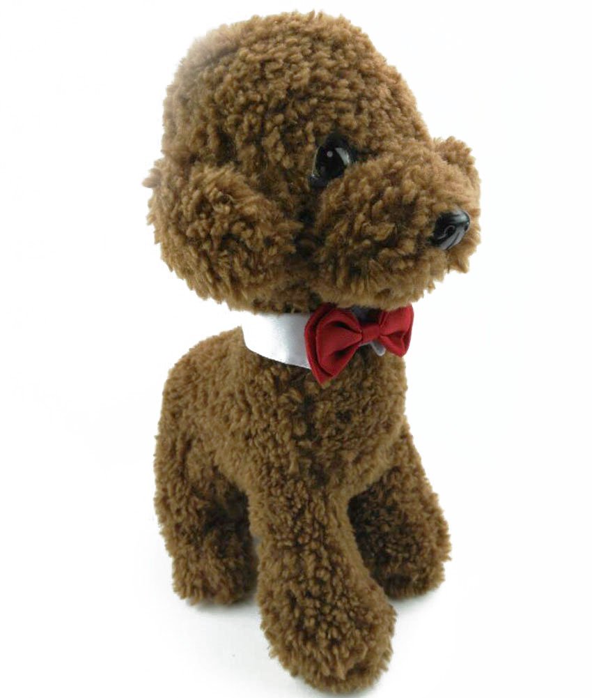 2 Pezzi Piccolo Cane Gatto Cotone Collare Regolabile Cravatta a Farfalla Animale Domestico Formale Bowknot (S)