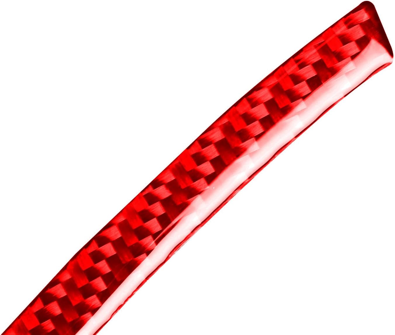 Generic Real Premium 3K Carbon Fiber Decals Passenger Side Dashboard Decorative Strip Sticker Trim Cover Compatible with Honda Civic 9 Coupe Sedan 2013 2014 2015 Car Interior Accessories Red