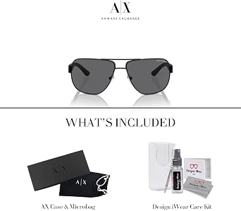 Armani Exchange AX2012S Aviator Sunglasses for Men