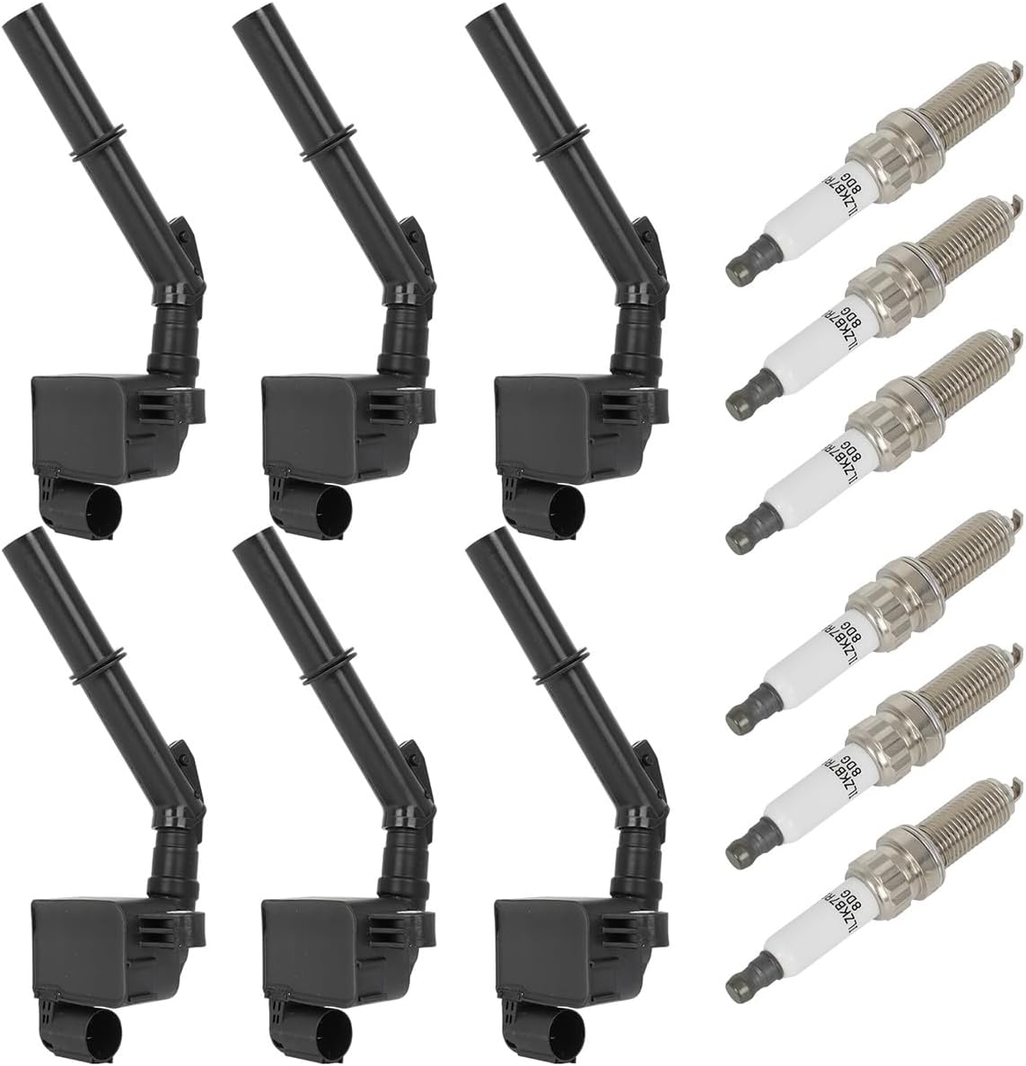 ECCPP 6 ignition coils with 6 iridium Spark Plugs,UF741,for Mercedes-Benz W212 Series E300 2015-2016,W212/S212 Series E350 2014-2016,W212 Series E400 2014,3.5LA2769063700,0040103070,UF-733