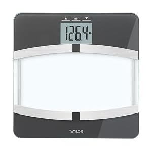 Taylor Digital Glass Body Composition Scale Bathroom Scale for Body Weight Measures Body Fat Body Water Muscle Mass